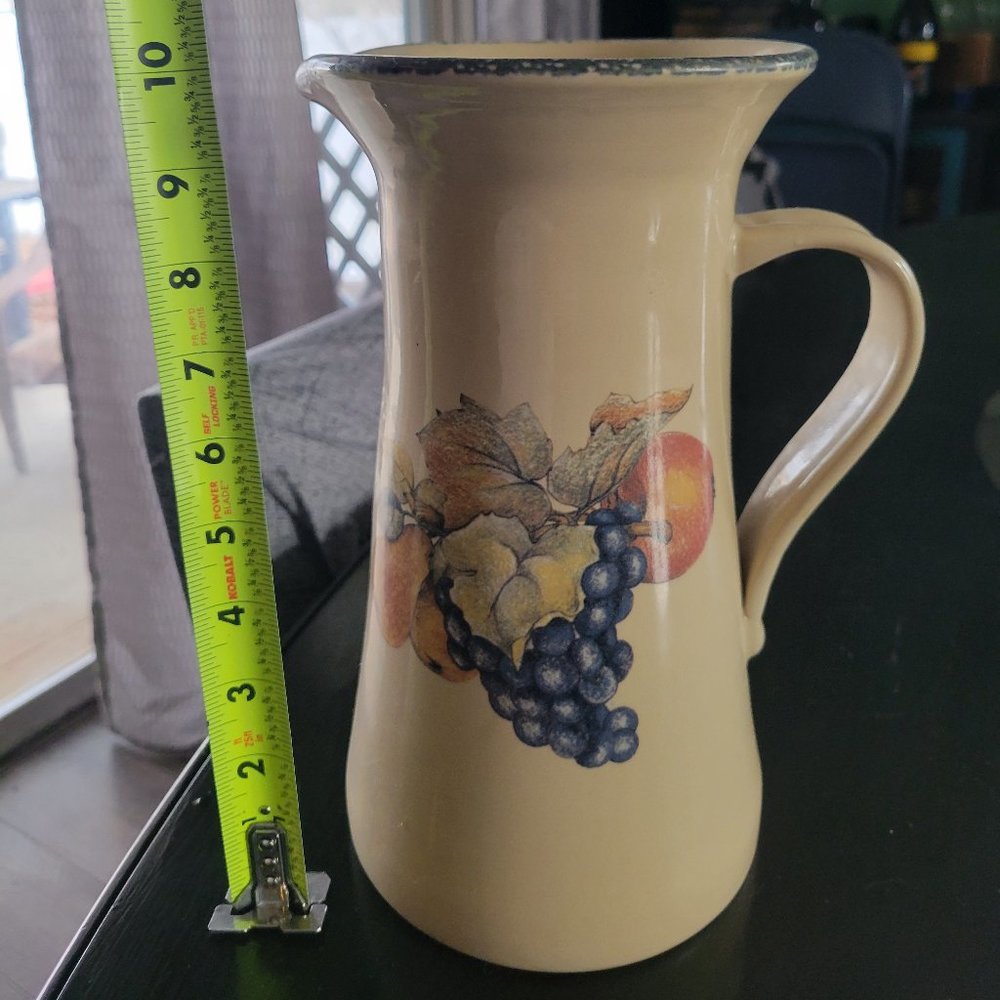 Italian Fruit Milk Jug Stonewear